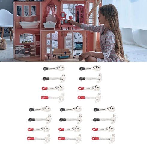 VBESTLIFE Dollhouse Repair Tools,20pcs Dollhouse Repair Tools Small Mini Dollhouse Wrench Hammer Kit Miniature Simulation Maintenance Tools...