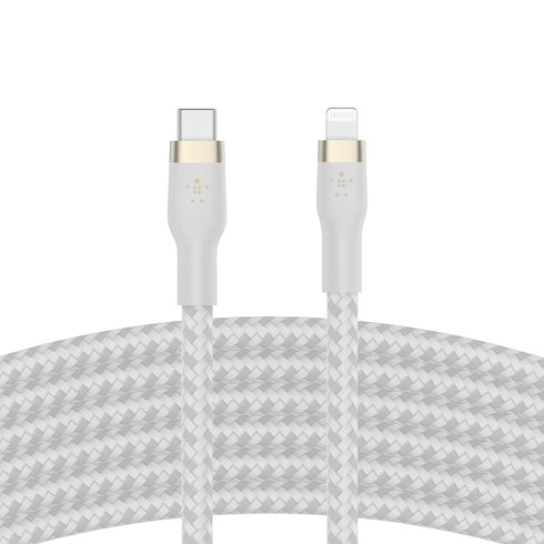 Belkin BoostCharge Pro Flex Braided USB Type C to Lightning Cable (2M/6.6ft), MFi Certified 20W Fast Charging PD Power Delivery for iPhone 14, iPh...