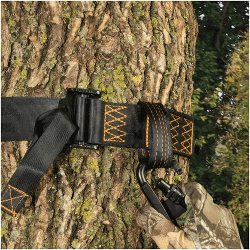 Muddy Outdoors Safety Harness Stitched Nylon Tree Strap with Steel Buckle for Tree Climbing & Hunting...