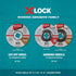 Makita E-00430 X-LOCK 4-1/2" x 1/4" x 7/8" Type 27 General Purpose 36 Grit Abrasive Grinding Wheel for Metal & Stainless Steel Grinding...
