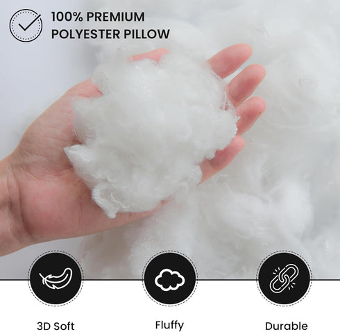 Foamily Throw Pillows Insert 18 x 18 Inches Hypoallergenic, Made in USA - Decorative Couch, Bed Pillow...
