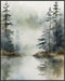 Posterizer 1 pcs- trees and jungle-nature scene style 7-Landscape & Nature Art-Floral Botanical Art- Decor for Home & Office- unframed wall art...