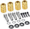 RCLIONS 12mm Brass Wheels Spacers +20mm Extension Wheel Hubs Hex for TRX4 1/10 RC Crawler Truck Car...
