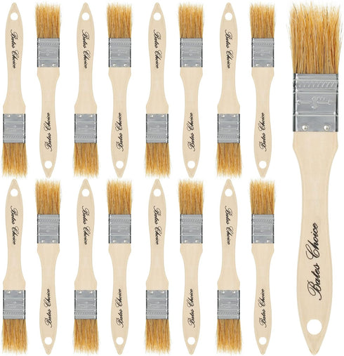 Bates- Chip Paint Brushes, 1-Inch, 16 Pack, Natural Bristle Painting Brushes, 1 Inch Paint Brush, Paint Brushes Set, Chip Brush, Painting Brush, W...