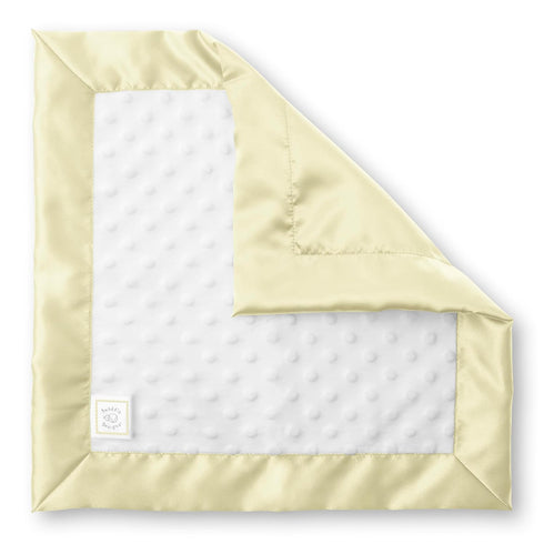 SwaddleDesigns Baby Lovie, Small Security Blanket, Plush Dots with Satin Trim, Pastel Yellow...