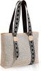 Straw Bag, Beach Bags for Women, Soft Woven Beach Tote Canvas Shoulder Strap, Handmade Rattan Handbag for Vacation...