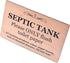Septic Tank Adhesive Sign - Stylish Wood Effect, Plaque for Toilet, Bathroom, W.C, Septic Tank ¦ Septic System Sign for Bathroom ¦ WC Septic Tank ...