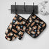 Cute Corgi Dog Heat Resistant Oven Mitts and Pot Holders Sets Non Slip Kitchen Gloves Hot Pads with Inner Cotton Layer for Cooking BBQ Baking Gril...