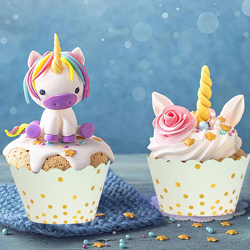 50 Pcs Colorful Greaseproof Paper Baking Cups Large 5 Oz Cupcake Paper Liners Disposable Muffin Cases Cupcake Holders Containers for Wedding Party...