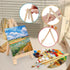 5 Inch Mini Canvas 2.8 Inch Mini Easel, 6 Pcs Small Painting Canvas with 6 Pcs Mini Easel, for Painting, Crafts, Photos etc...
