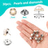 30PCS Women Shirt Brooch Buttons Cover up Anti-Exposure Fixed Brooches Pearl Decorative Pins Buttons for Coat Dress Clothes...