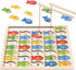 Wooden Magnetic Fishing Game for Toddlers, Montessori Fine Motor Skills Toy with Letters and Numbers, Preschool Learning ABC and Puzzle Birthday T...