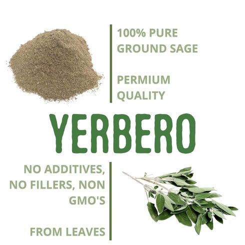 Yerbero - Premium Sage Leaf Ground 5 oz (142g) | Sage |100% Pure Leaf, No Fillers, No Additives, Non GMO's, Dried Leaves Powder. Spice/Seasoning/I...