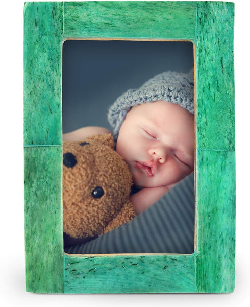 Green Bone Inlay Baby Picture Frames Set by Handicrafts Home...