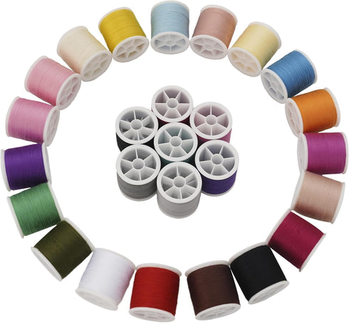 56 Spools Sewing Thread Kit for Hand Sewing and Machine Sewing Use, Colorful Polyester Thread Set 100 Yards Per Spool, 5600 Yards Total...