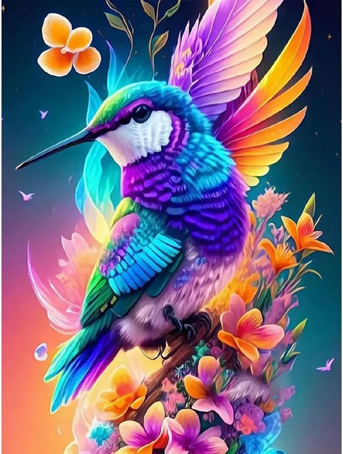 Hummingbird Stamped Cross Stitch Kits - Needlepoint Counted Cross Stitch kits for Beginner Adults Printed Dimensions Flowers Pattern Stitch Embroi...