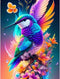 Hummingbird Stamped Cross Stitch Kits - Needlepoint Counted Cross Stitch kits for Beginner Adults Printed Dimensions Flowers Pattern Stitch Embroi...