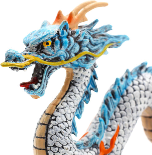 Gemini&Genius Chinese Dragon Toys, 2024 Year of The Sea Dragon Mascot Action Figures, Standing Dragon Animals, Toy Gifts or Ornament for Chinese N...