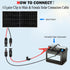 QIANRENON Solar Panel Connector Cable 12AWG Solar Panel Connector to Battery Clip Extension Cable Alligator Clip to Male & Female Solar Connectors...