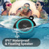 Bluetooth Shower Speaker Waterproof | Small Portable Bluetooth Speaker Wireless with Clip | Powerful Bass and Louder Volume | Colorful Lights and ...