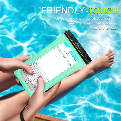 MoKo Floating Waterproof Phone Pouch Holder, Floatable Phone Case Dry Bag with Lanyard Armband Compatible with iPhone 14 13 12 11 Pro Max X/Xr/Xs ...