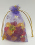 100pcs Mini Sheer Organza Wedding Favor Bags 3.5x4.5'' Luxury Jewelry Candy Gift Card Bags with Gold Line Drawstring Pouches Butterflies (Light Pu...