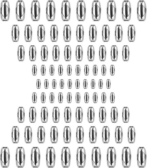 100Pcs Ball Chain Connector Stainless Steel Silver Beaded Chain Fits for1.6/2/2.4/3.2/4mm Beaded Ball Chain Clips...