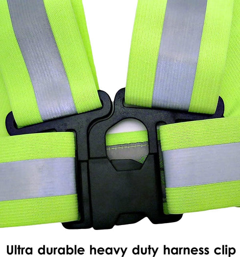 High Visibility Reflective Safety Vest | Lightweight, Adjustable & Elastic | Hi Vis Running Gear for Jogging, Walking, Cycling, Construction Worke...