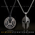 Workout Pendant Necklace, The Spartan Warrior Pendant, Self-Discipline, Hard Work, Dedication, Motivational Gift for Gym Lovers, Titanium Steel Ne...