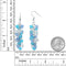 Gem Stone King 2 Inch Ocean Blue Cluster Faceted Crystal Dangle Hook Earrings For Women 2 Inch...