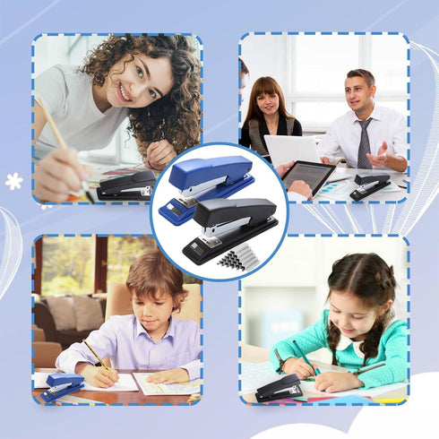 2 Pieces Stapler,25 Sheet Capacity Staplers with 2000 Standard Staples,Desktop Staplers Heavy Duty,Office Stapler Standard Stapler,Desk Staplers f...