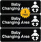 Excello Global Products Baby Changing Station Sign: Easy to Mount Informative Plastic Sign with Symbols 9x3, Pack of 3 (Black)...