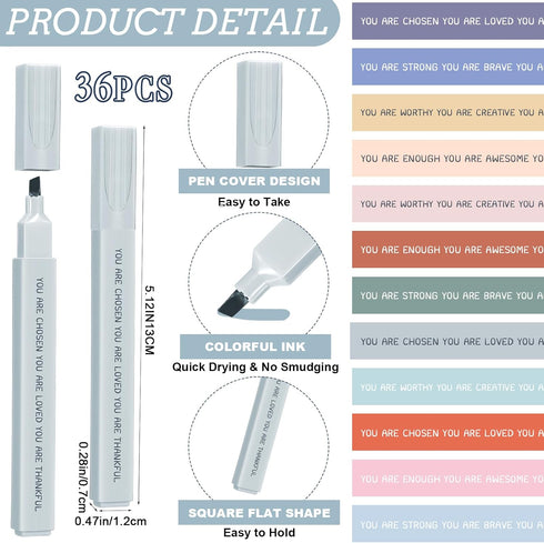 Back to School Gifts Highlighters Bulk Inspirational Aesthetic Pastel Highlighters Study Journaling School Supplies Assorted Colors Scented Pens N...