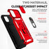 Hitaoyou iPhone 11 Pro Max Case: Military Grade Shockproof, Camera Cover, Kickstand, Magnetic Car Mount Holder - Red...