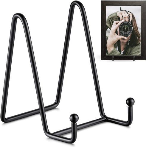 TR-LIFE Plate Stands for Display - 4.5 Inch Plate Holder Display Stand + Metal Frame Holder Stand for Picture, Decorative Plate, Book, Photo Easel...