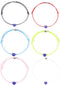 HUNO 6Pcs/Set Evil Eye Ankle Bracelet Lucky Amulet Blue Eye Waterproof String Anklets for Women Kabbalah Protection Jewelry-A...