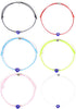 HUNO 6Pcs/Set Evil Eye Ankle Bracelet Lucky Amulet Blue Eye Waterproof String Anklets for Women Kabbalah Protection Jewelry-A...
