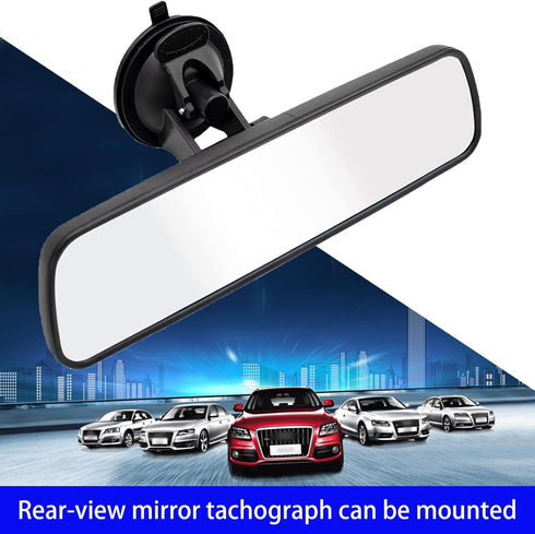 1 PC Rear View Mirror with Suction Cup, HD Car Rear View Mirror, ABS Adjustable Anti-glare Rear View Mirror for Most Cars SUVs Trucks Interior Mir...