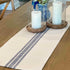 Piper Classics Market Place Blue Grain Sack Stripe 36" Table Runner...