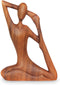 NOVICA Brown Suar Wood Yoga Sculpture, 7.75" Tall 'Yoga Stretch'...
