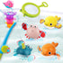 Dwi Dowellin Bath Toy for Toddlers ,Bathtub Toy with Floating Mold Free Swimming Toys and Stacking Cups,Magnetic Fishing Game for Toddles and Babi...