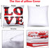 Set of 4 Valentine Throw Pillow Cases 18x18 Inch Romantic Red Heart and Love Cushion Covers for Anniversary Wedding Bedroom Living Room Sofa Couch...