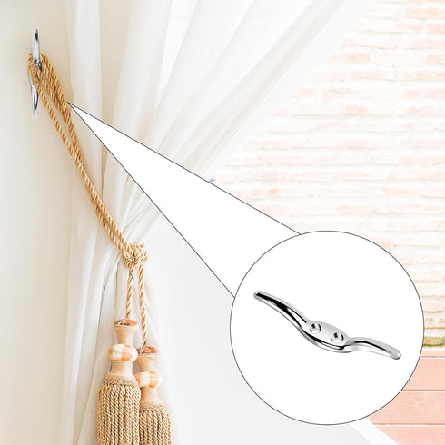 4 Pcs Hook for Blinds Cord,Zinc Alloy Blind Cord Holder with Screws Blind Cord Safety Rope Cleat Window Rope Cleat Hook Blind Accessories Hooks fo...