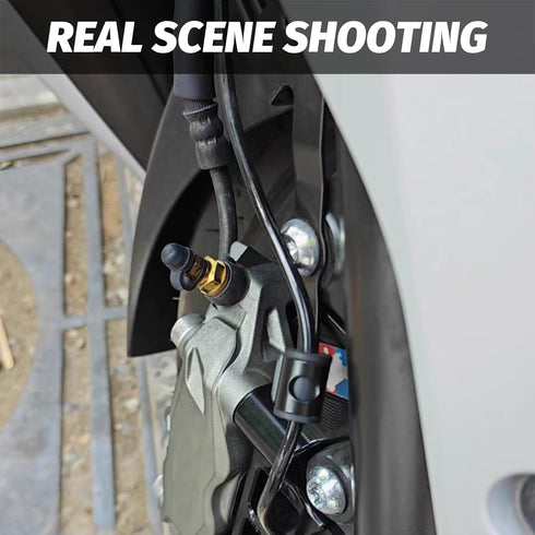 24 PCS Motorcycle Disc Brake Lower Screw Caps with Hole, Waterproof Durable Vehicle Dust Covers Accessories, Universal Car Brake Bleeder Replaceme...