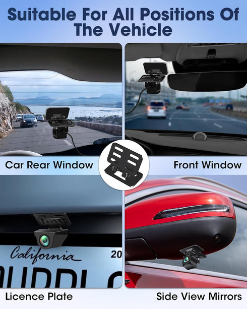 ?Durable New Metal Material? Rear Camera Holder Dash Cam Mirror Rear Camera Mount Backup Camera Bracket Car Rear Camera Rear Window Holder Reverse...