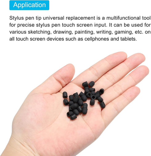 MECCANIXITY 50pcs 5mm Stylus Pen Fine Tips Conductive Rubber Capacitive Touch Screen Pens Tip Soft Universal Replacement...