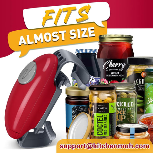 Higher Torque Electric Jar Opener for Seniors with Arthritis Fit Almost Jars Size, Strong Tough Automatic Jar Opener for Weak Hands, Hands Free Ba...