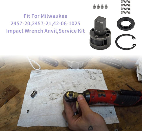 42-06-1030 Electric Tools Service Kit 3/8 M12 Ratchet Head Anvil For Milwaukee 2457-20,2457-21,42-06-1025 Impact Wrench Anvil,Service Kit...