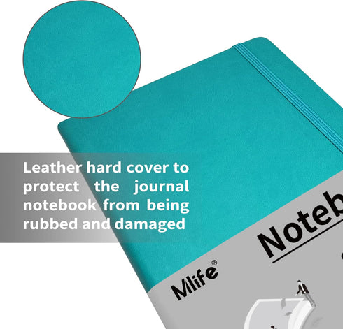 A5 Lined Journal Notebook, College Ruled Notebook, 196 Pages, 5.75 * 8.38 inches, Hardcover Notebook for Work, Journals for Writing(1Pack Turquois...