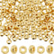 SUNNYCLUE 1 Box 200Pcs Gold Spacer Beads 4mm Real 18K Gold Plated Brass Heishi Disc Bead Flat Round 1.5mm Thick Metal Rondelle Beads Bulk Golden L...